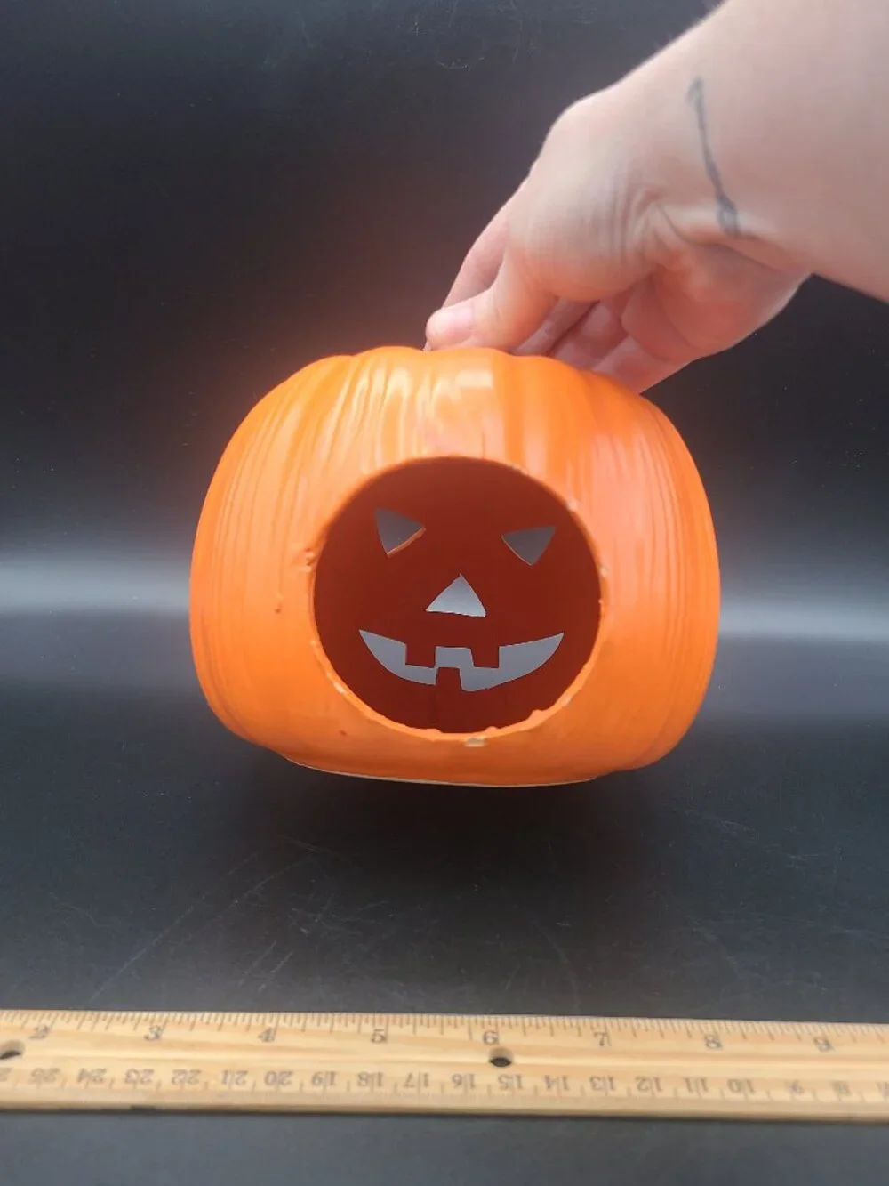 Vintage Ceramic Halloween Pumpkin Jack o Lantern 6